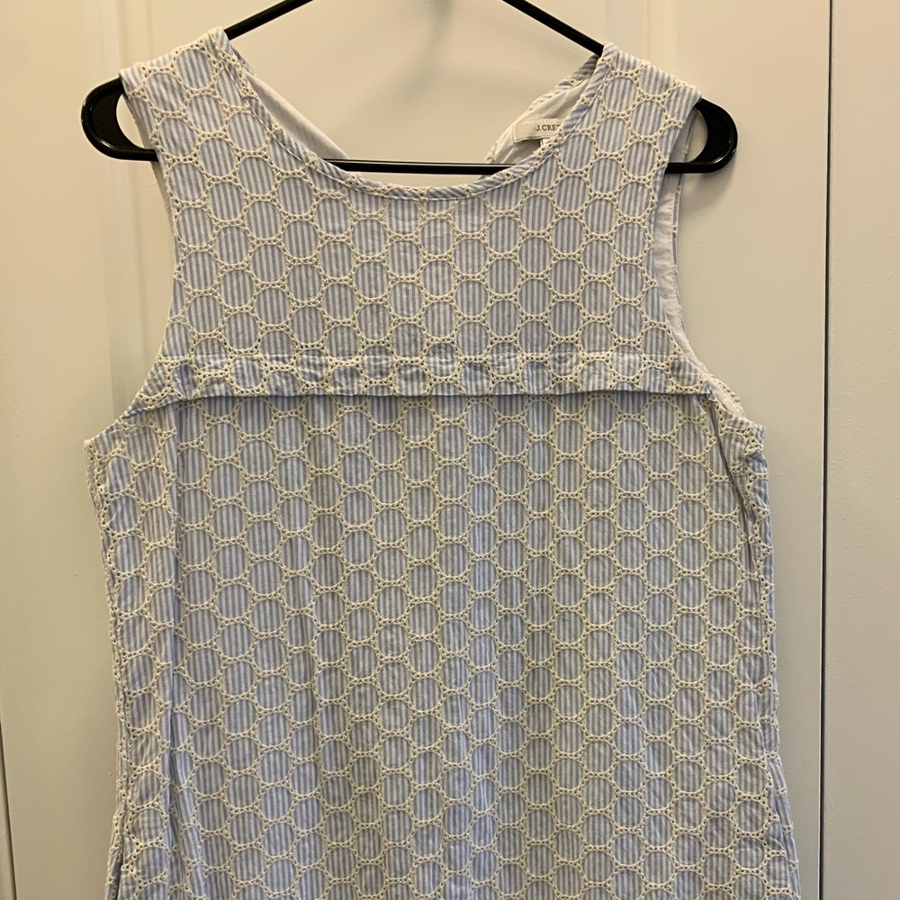 Jcrew seersucker dress with tie detail